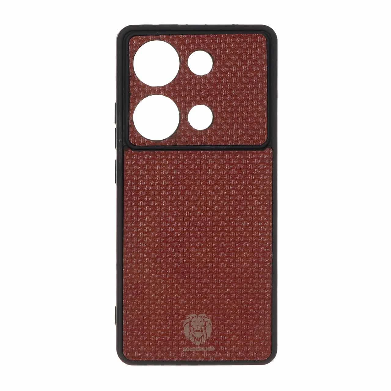 قاب طرح چرم حصیری Golden lion مدل Xiaomi Redmi Note 14S / Note 13 Pro 4G / Poco M6 Pro 4G