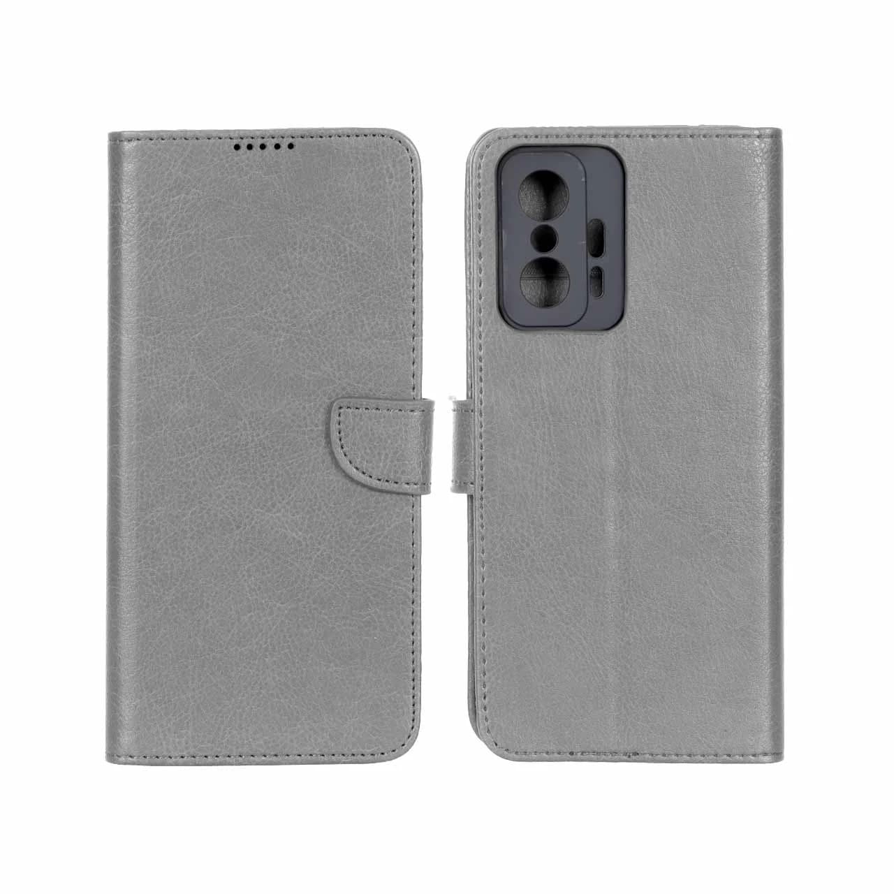 کیف چرمی موبایل مگنتی محافظ لنزدار KRF مدل Xiaomi Mi 11T / Mi 11T Pro
