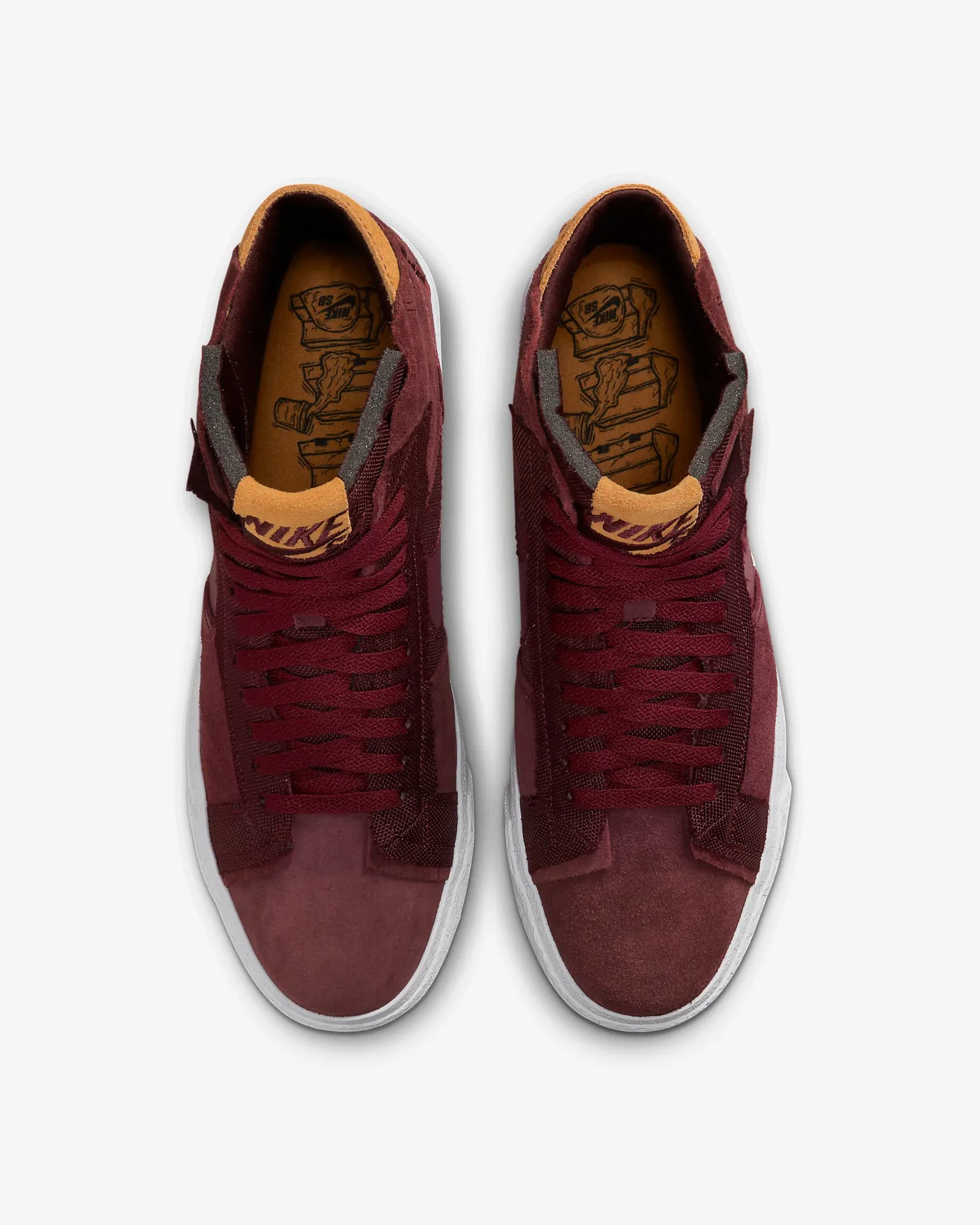 کفش زنانه نایک اورجینال -زرشکی Nike SB Zoom Blazer Mid Premium — تصویر ۵