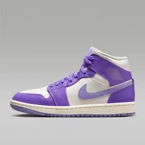 کفش زنانه نایک اورجینال-سفیدوبنفش NikeAir Jordan 1 Mid