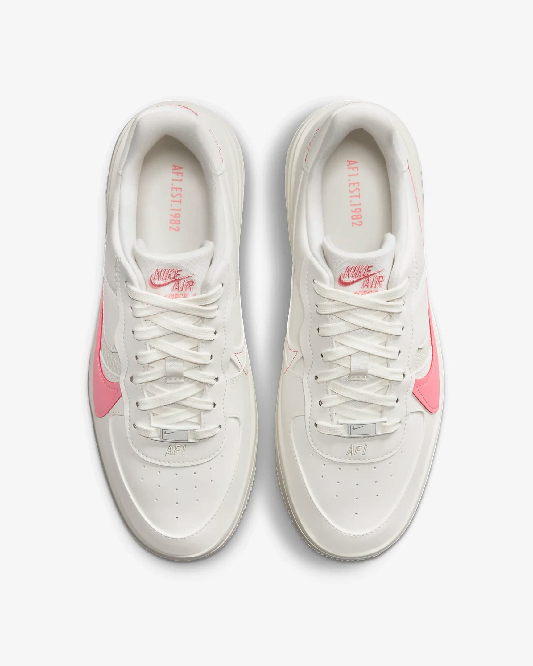 کفش زنانه نایک اورجینال-سفیدو صورتی Nike Air Force 1 PLT.AF.ORM — تصویر ۶