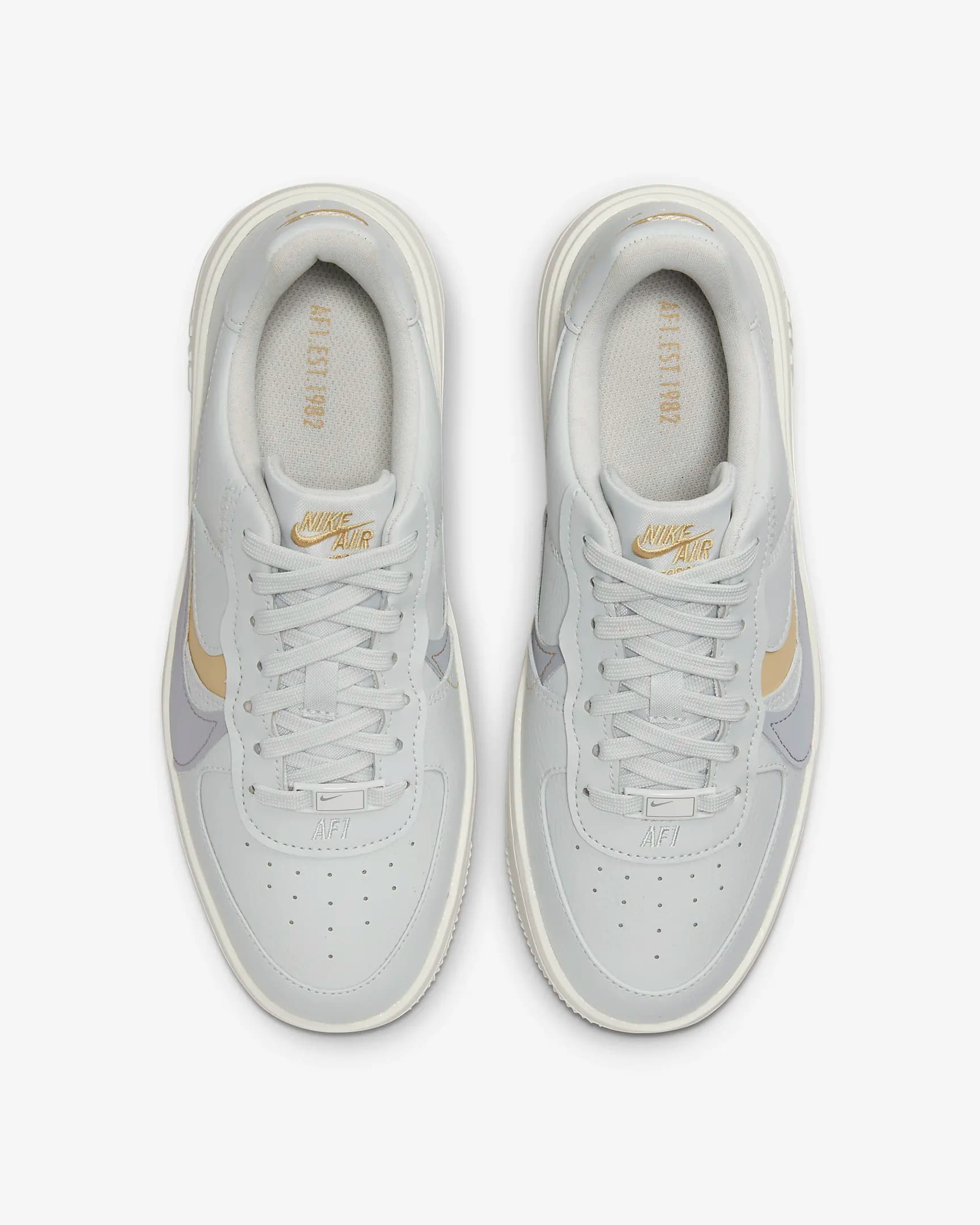 کفش زنانه نایک اورجینال- طوسی Nike Air Force 1 PLT.AF.ORM — تصویر ۵