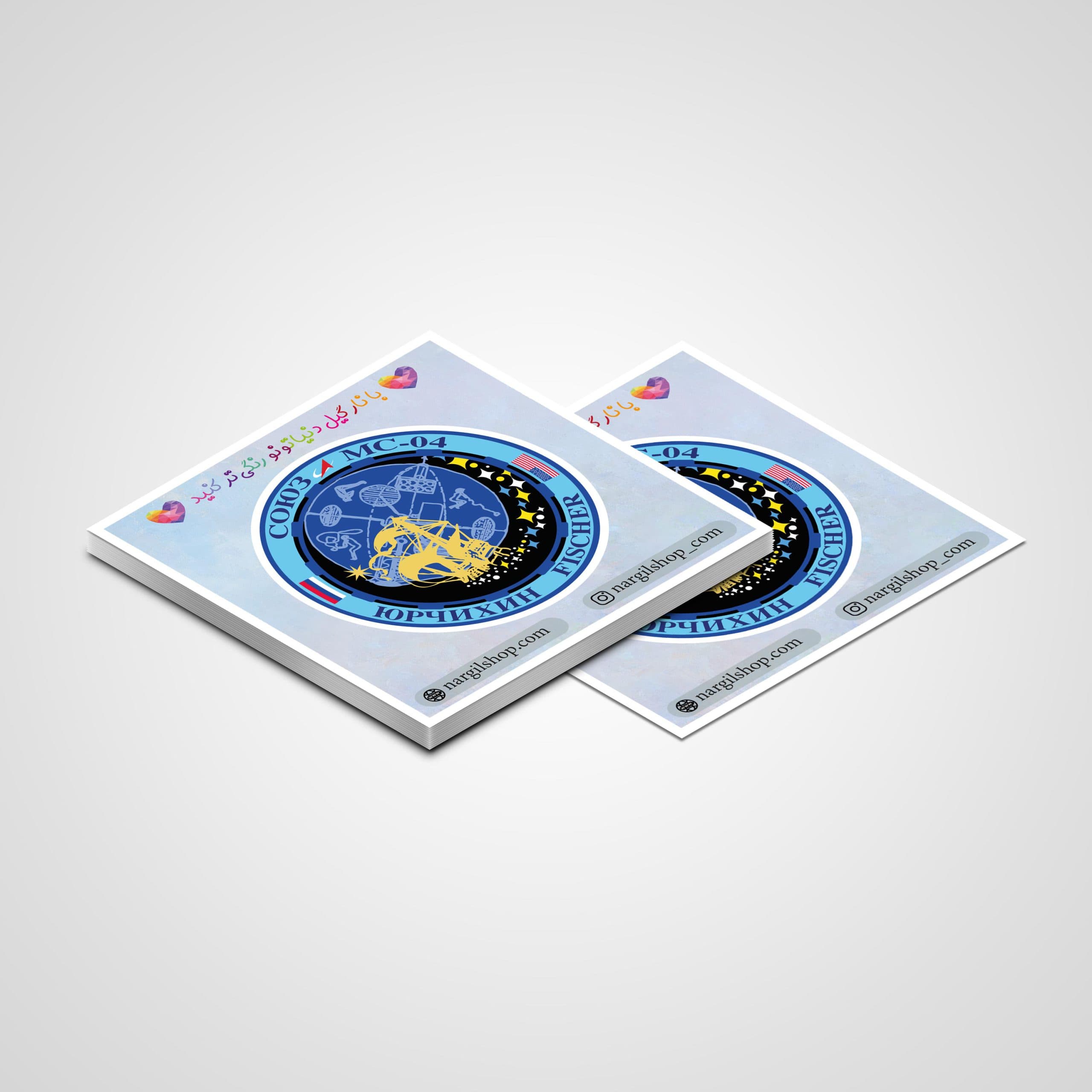 استیکر بج – نشان ماموریت فضایی 02 | Space badge sticker 02 — تصویر ۲