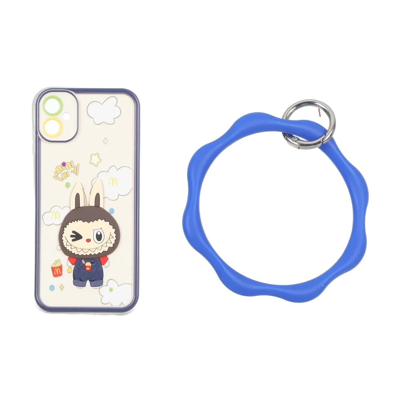 قاب Solid Case عروسک برجسته النگویی محافظ لنز رنگی Samsung Galaxy A05 / M05 / F05 — تصویر ۴