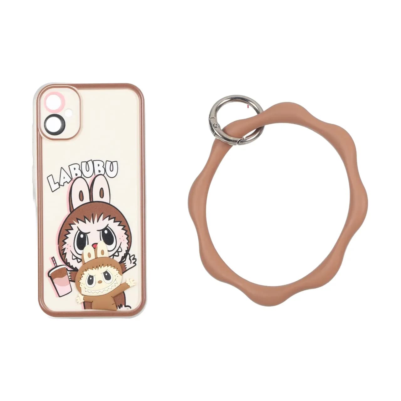 قاب Solid Case عروسک برجسته النگویی محافظ لنز رنگی Samsung Galaxy A05 / M05 / F05 — تصویر ۷