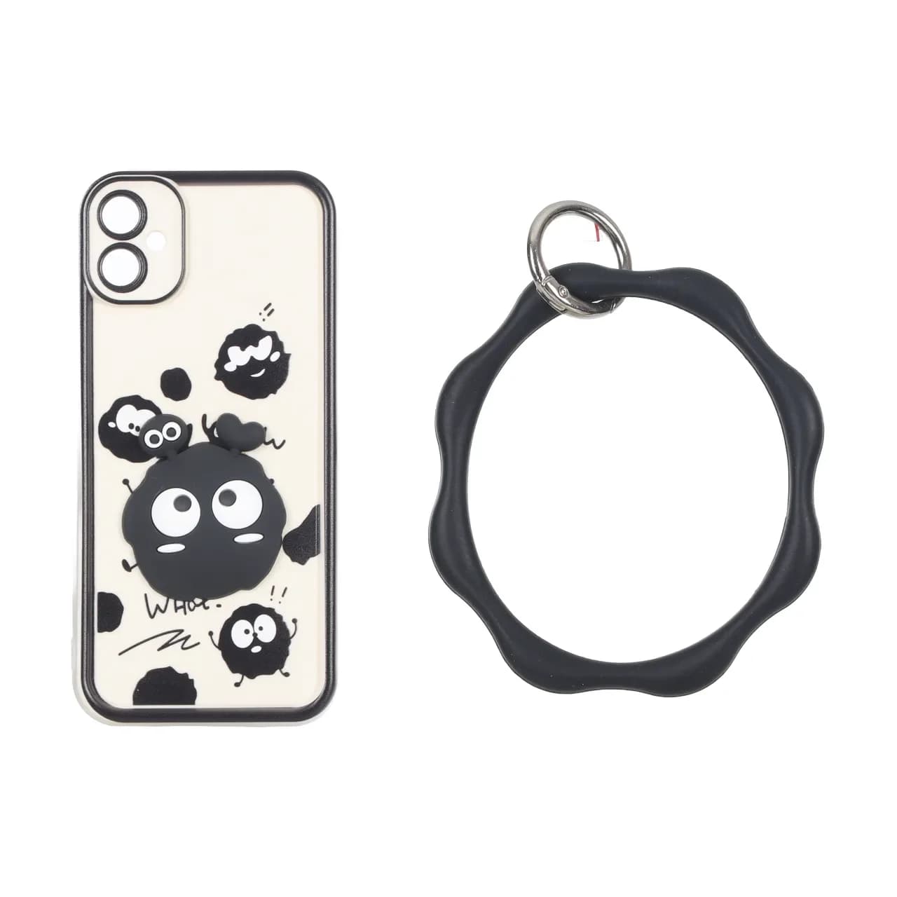 قاب Solid Case عروسک برجسته النگویی محافظ لنز رنگی Samsung Galaxy A05 / M05 / F05 — تصویر ۶