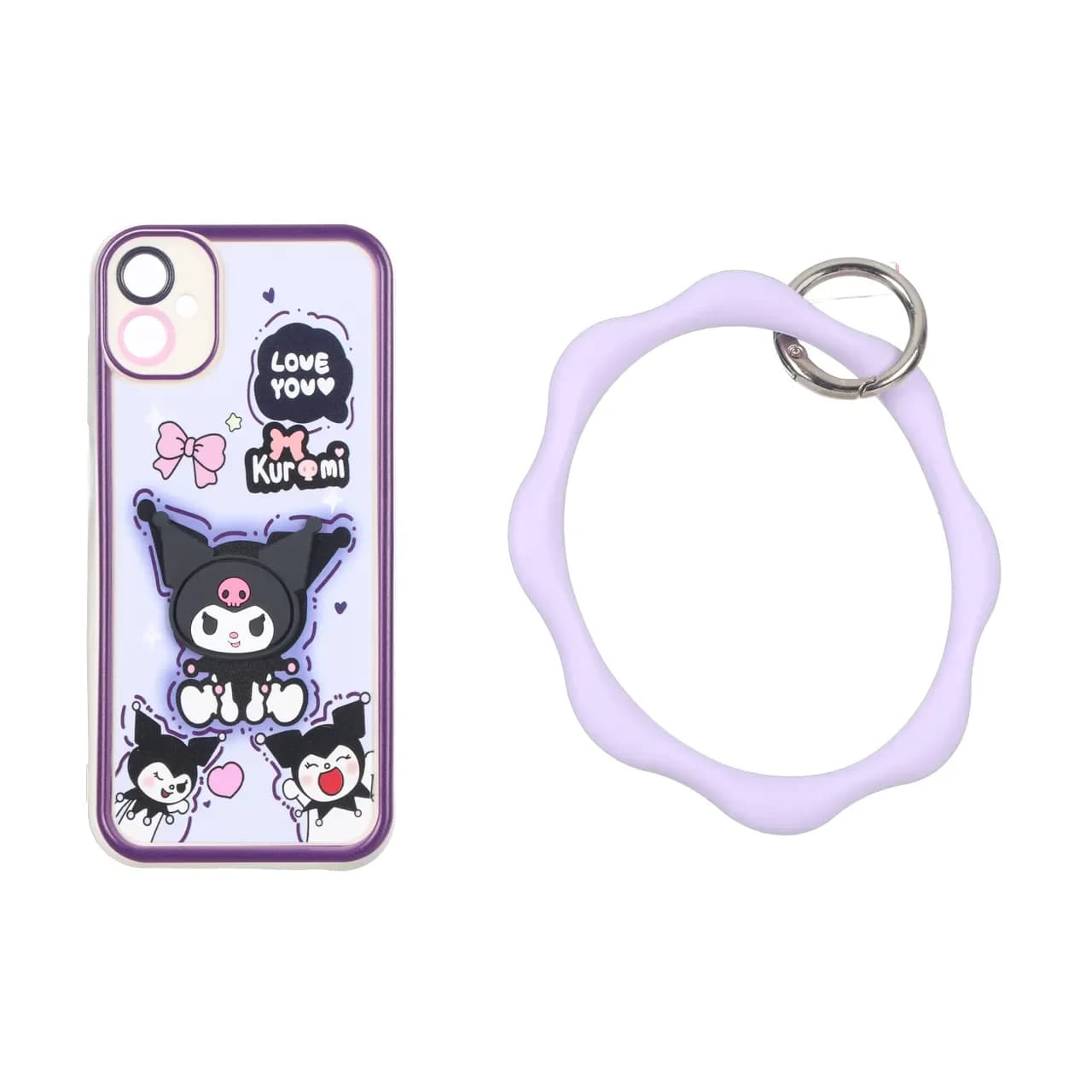 قاب Solid Case عروسک برجسته النگویی محافظ لنز رنگی Samsung Galaxy A05 / M05 / F05