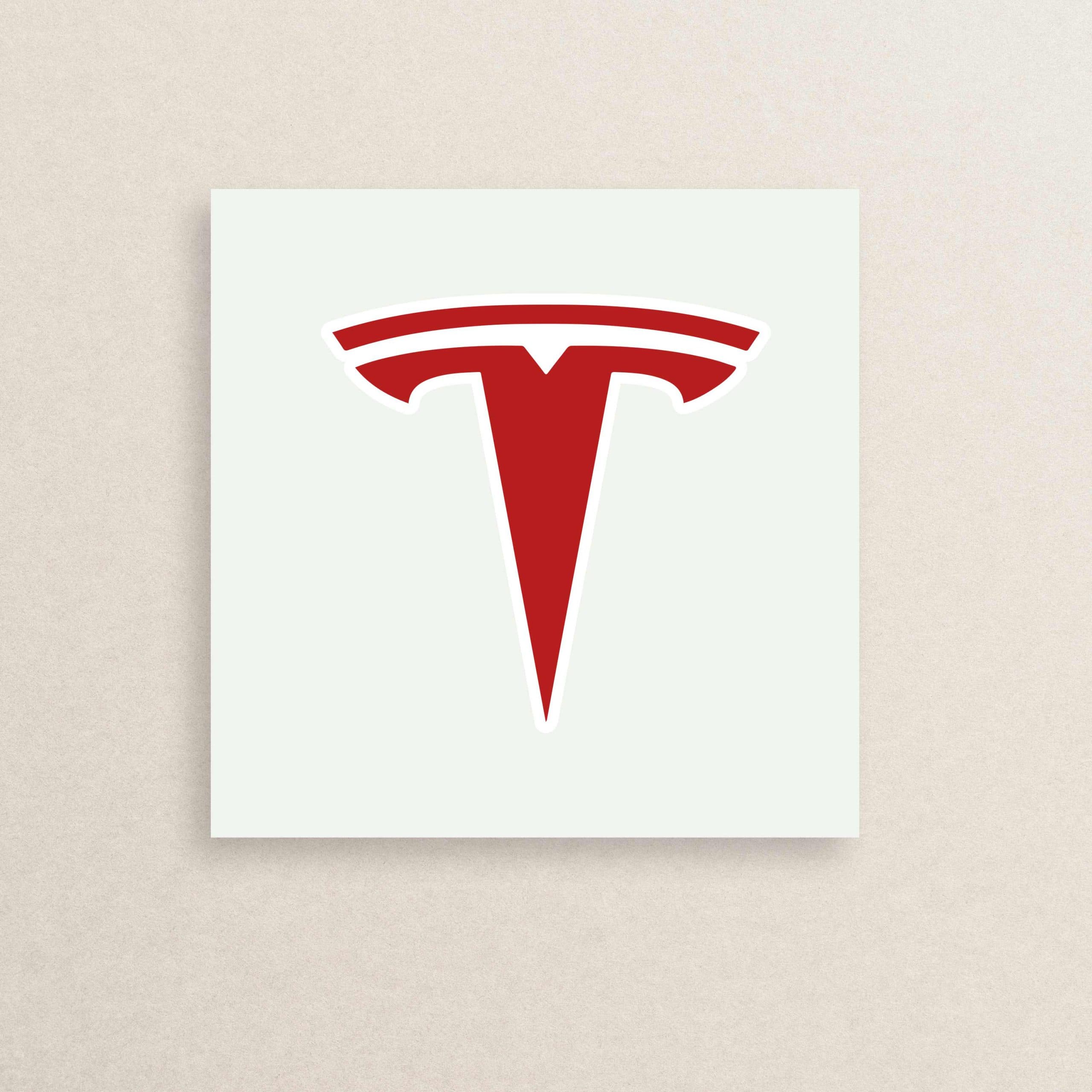 استیکر لوگو شرکت تسلا 09 |Tesla logo sticker 09
