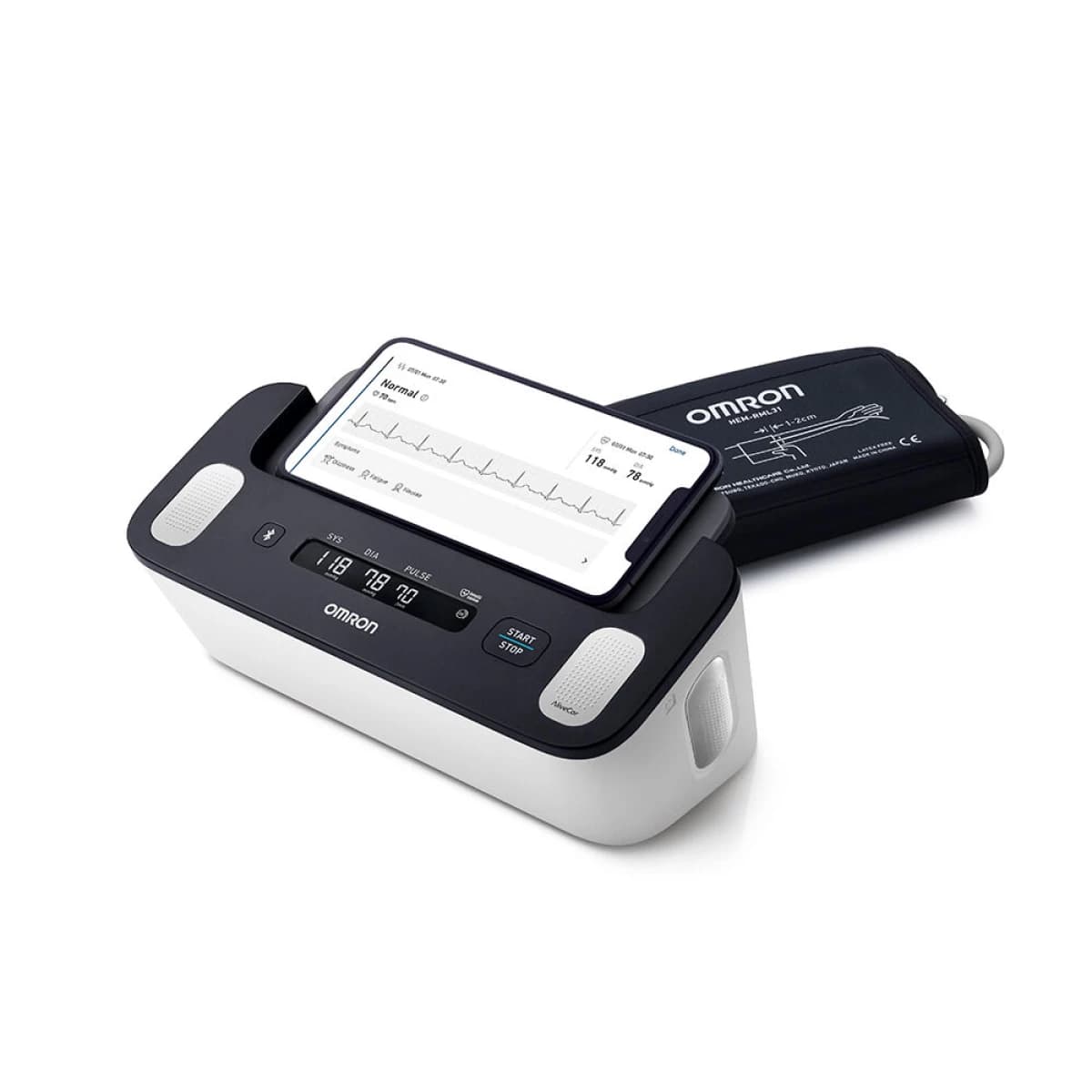 فشار سنج و نوار قلب امرون ژاپن Omron Connect compatible Complete HEM-7530T — تصویر ۲
