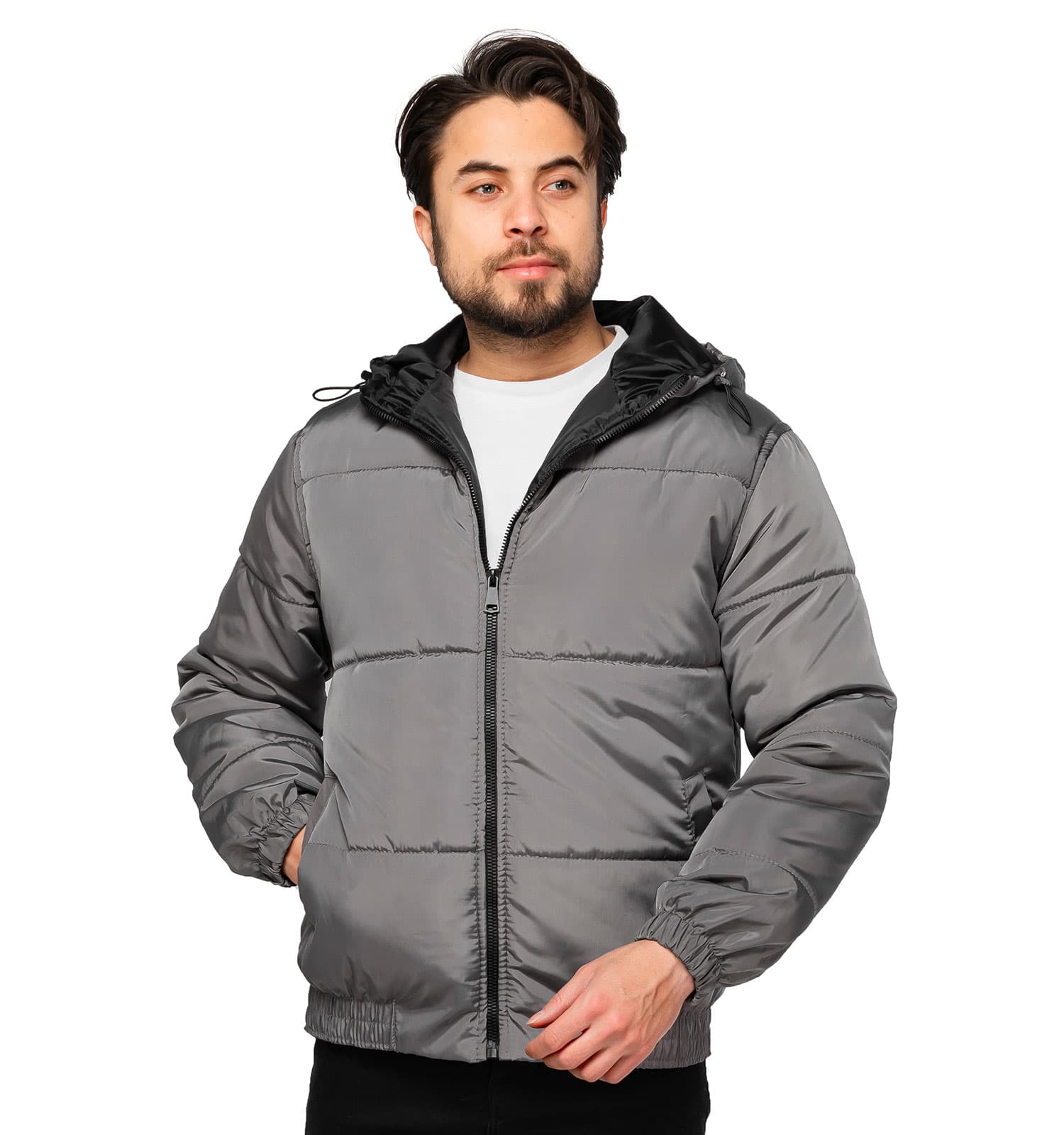 کاپشن مموری اسپرت بادی کلاه دار کد 46408 — تصویر ۲