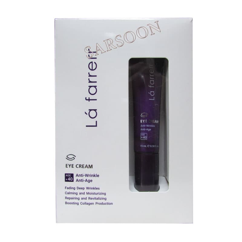 کرم دور چشم رفع چین و چروک لافارر مناسب افراد زیر 40 سال 15 میلی لیتر La Farrerr Eye Cream Anti Wrinkle for Above of Forthy 15ml