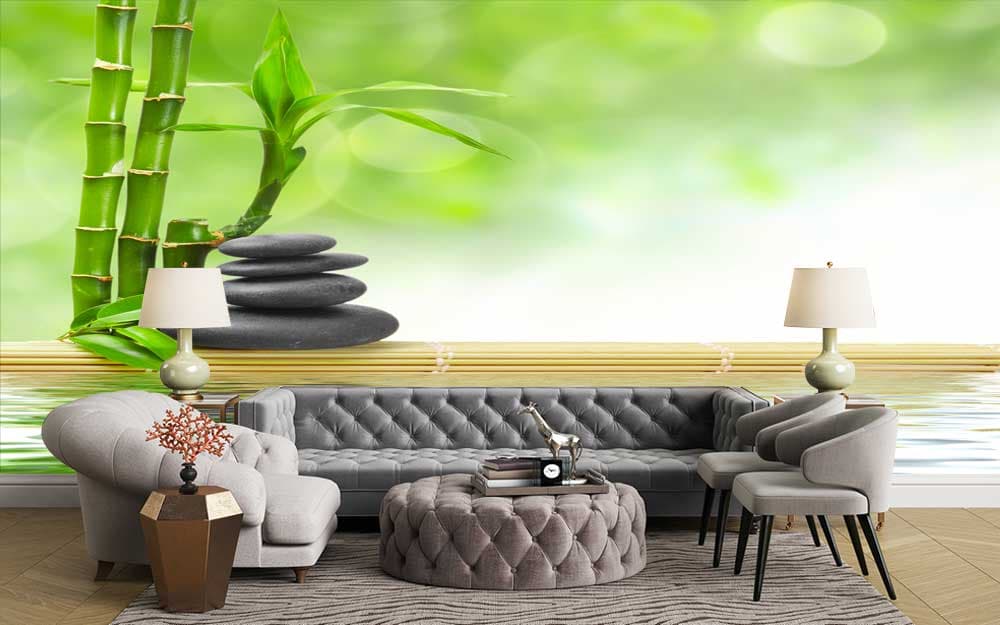 پوستر دیواری منظره تابستان مناسب برای سالن ماساژ کد n-6302 — تصویر ۲