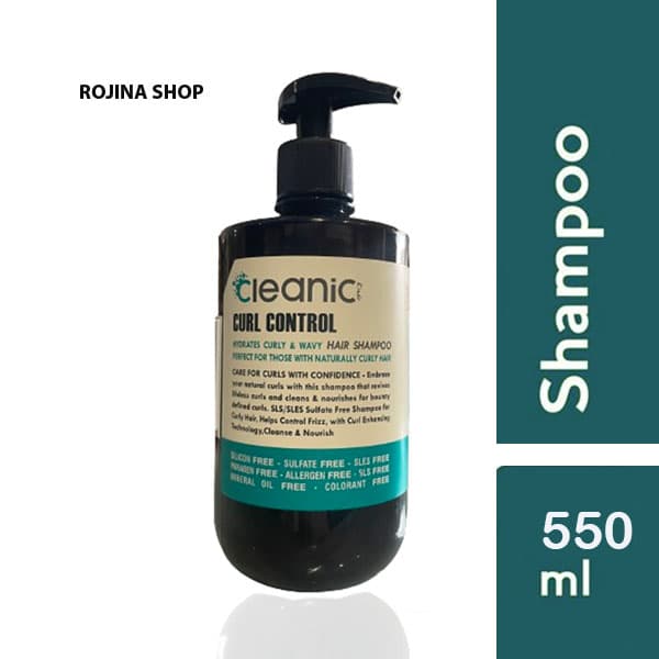 شامپو بدون سولفات مخصوص موهای فر کلینیک کیندی cleanic550ml — تصویر ۳