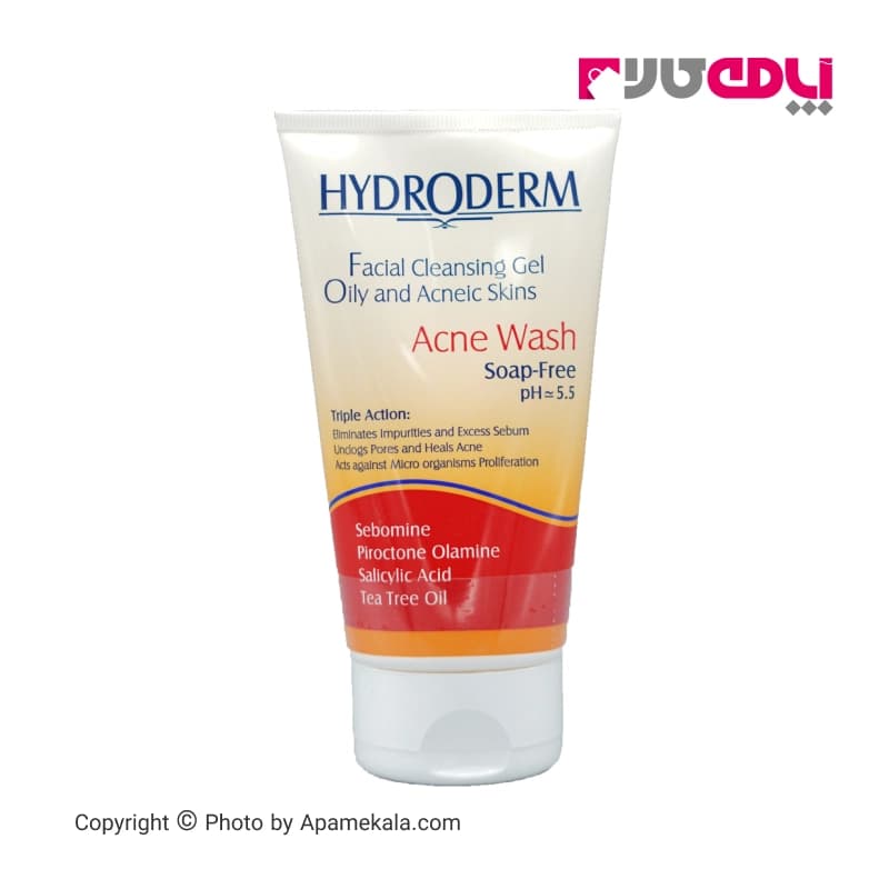 ژل شستشو صورت پوست چرب Acne Wash هیدرودرم 150 میلی لیتر