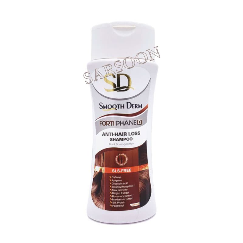 شامپو ضد ریزش مناسب برای موهای خشک اسموت درم Shampoo Anti-Hairloss For Dry Hair Types Smooth Derm