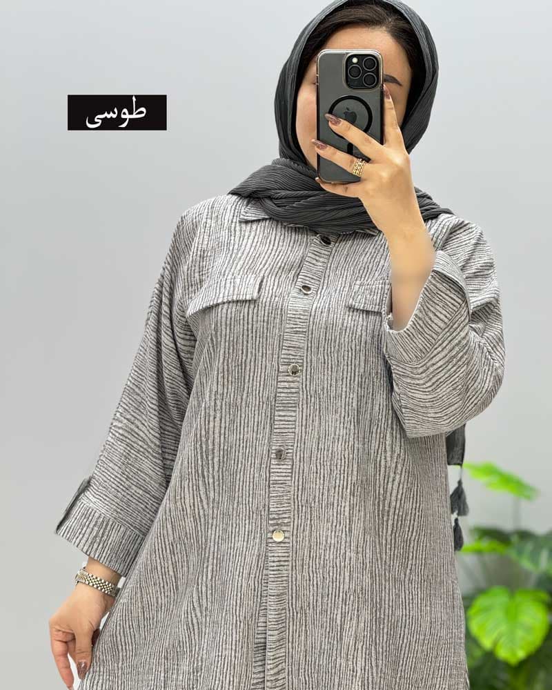 شومیز مانتویی شانتون آلا کد 957250 — تصویر ۲