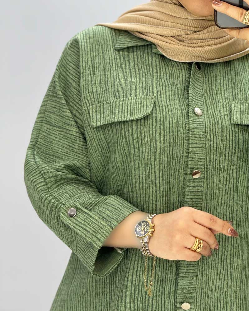 شومیز مانتویی شانتون آلا کد 957250 — تصویر ۴