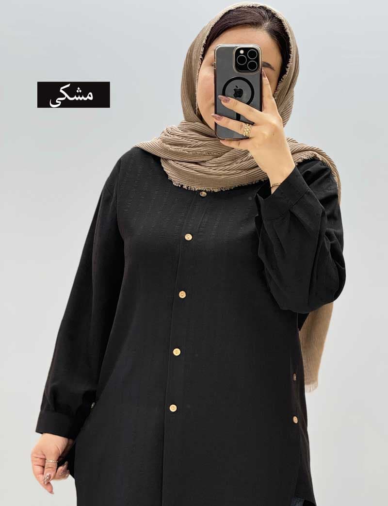 شومیز مانتویی آناشید کد 227562 — تصویر ۶