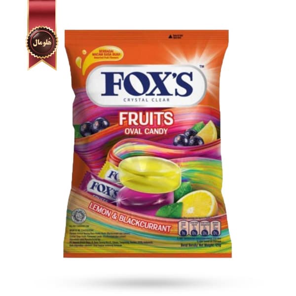 آبنبات فوکس Foxs مدل میوه ای Fruits وزن 125 گرم (اورجینال)