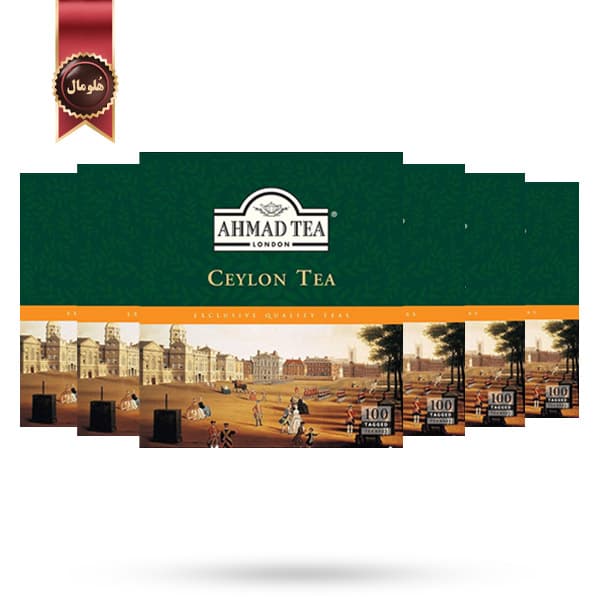 6 بسته چای احمد Ahmad Tea مدل سیلان Ceylon پک 100 تایی (اورجینال)