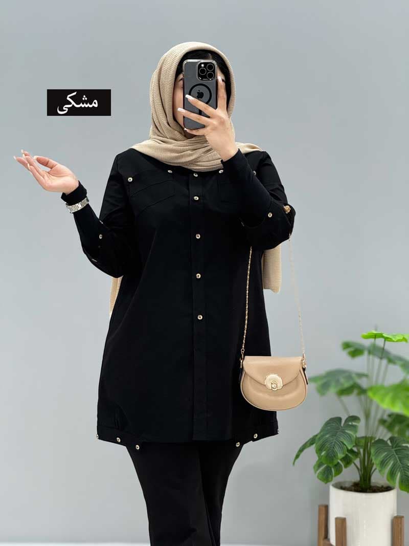 مانتو لینن اریکا کد 104023 — تصویر ۳