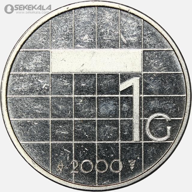 سکه 1 گیلدن هلند 2000 (ملکه بئاتریکس) — تصویر ۲