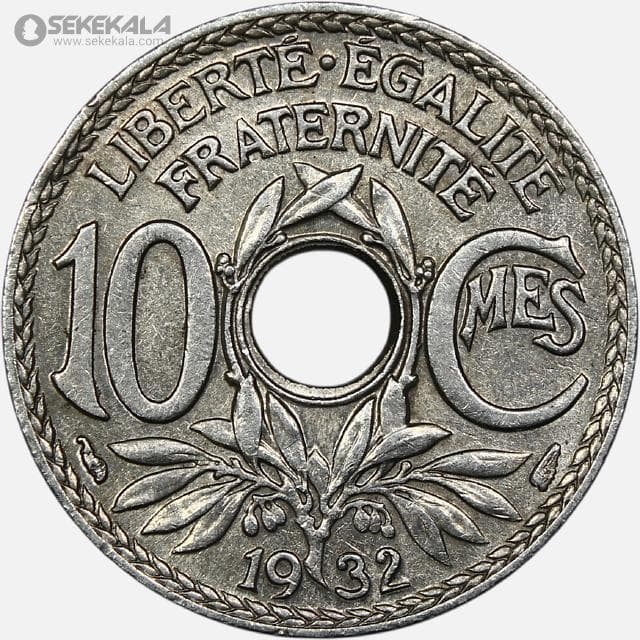 سکه 10 سنتیم قدیمی فرانسه 1932 (جمهوری سوم)