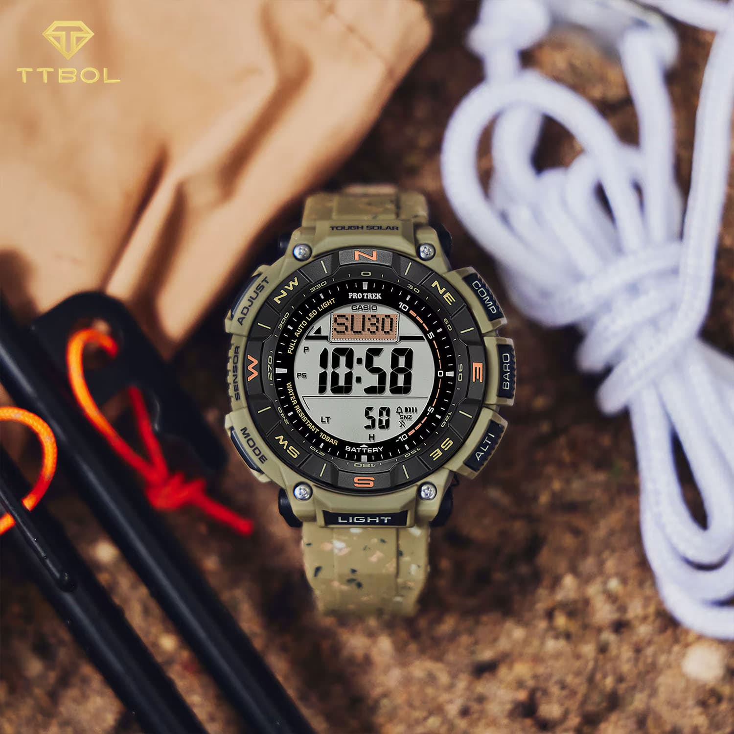 ساعت مچی مردانه کاسیو پروترک CASIO PRO TREK PRG-340SC-5 — تصویر ۳