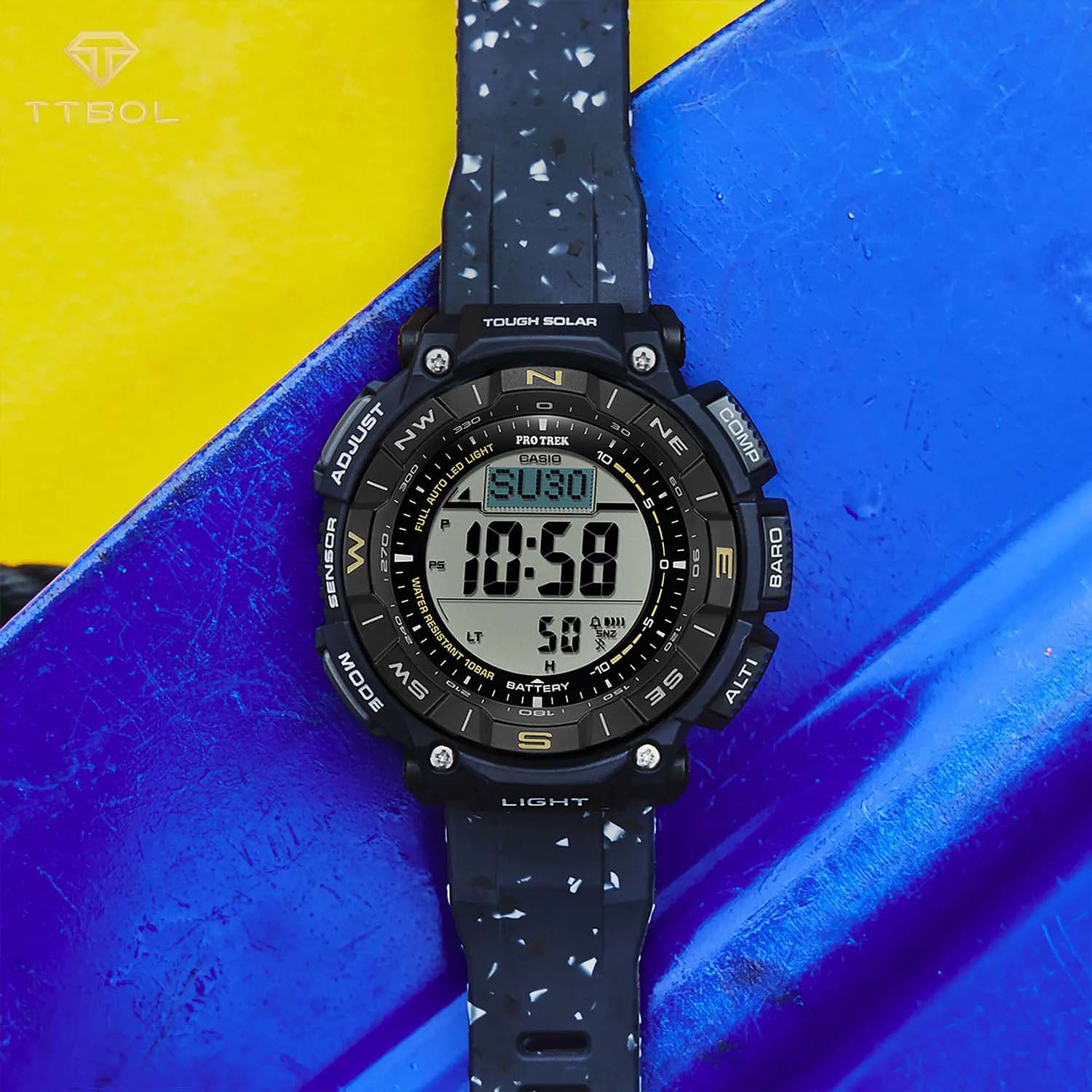 ساعت مچی مردانه کاسیو پروترک CASIO PRO TREK PRG-340SC-5 — تصویر ۱۱