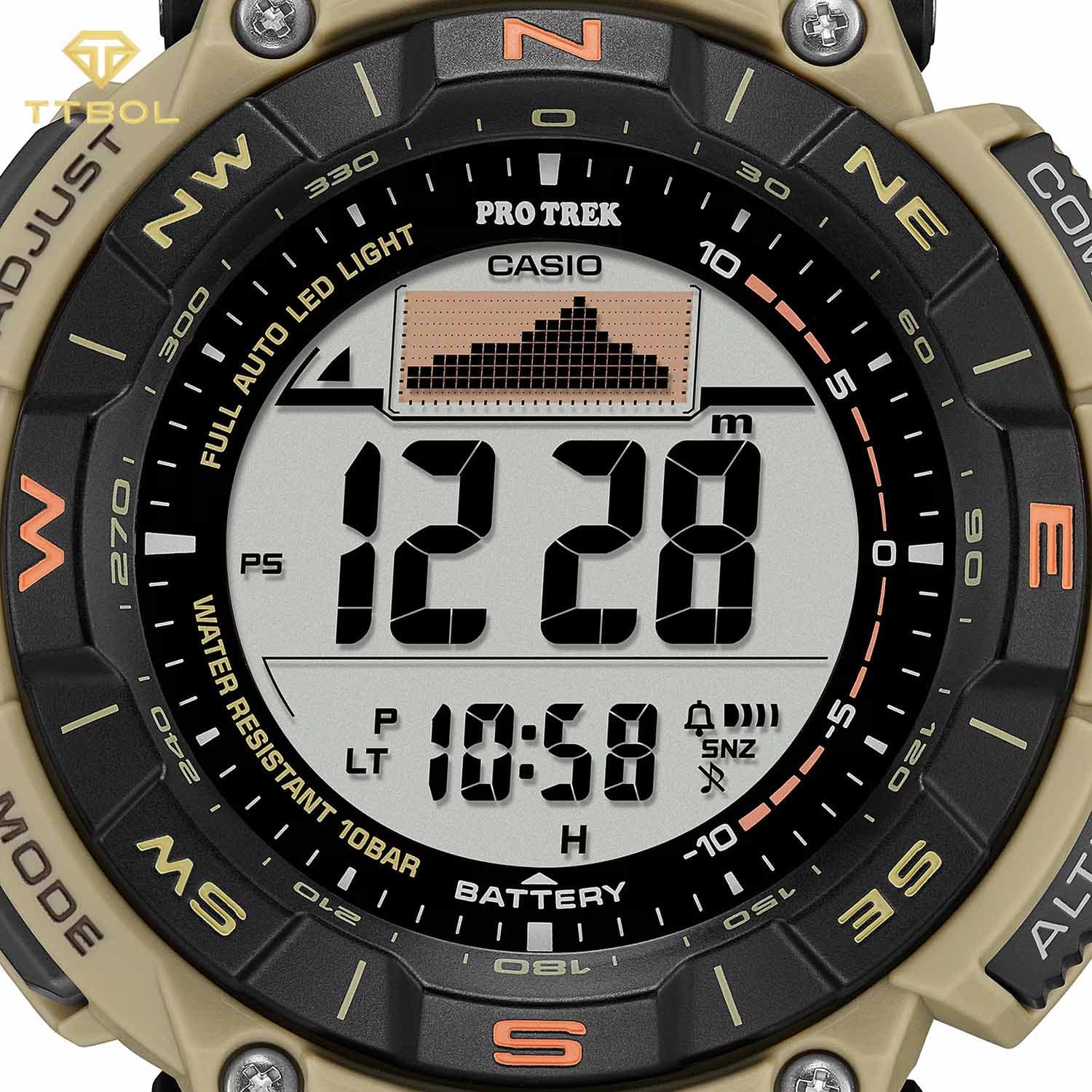 ساعت مچی مردانه کاسیو پروترک CASIO PRO TREK PRG-340SC-5 — تصویر ۷