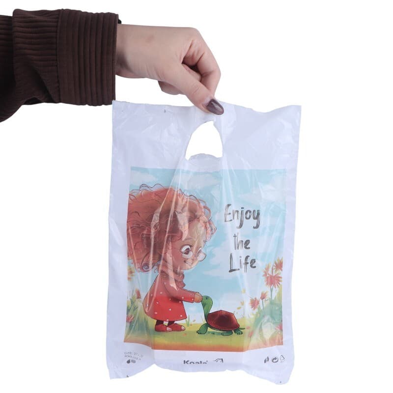 نایلون دسته موزی کوالا طرح فانتزی سایز 28 *20 سانتی متر بسته 100 عددی — تصویر ۲