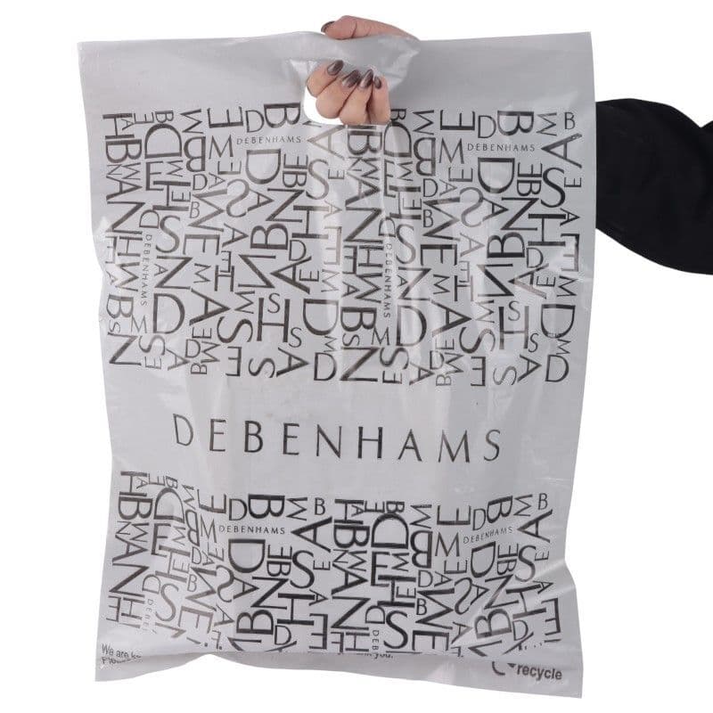 نایلون دسته دار طرح DEBENHAMS سایز 40*55 سانتی متر بسته 1 کیلویی کد 2 — تصویر ۲