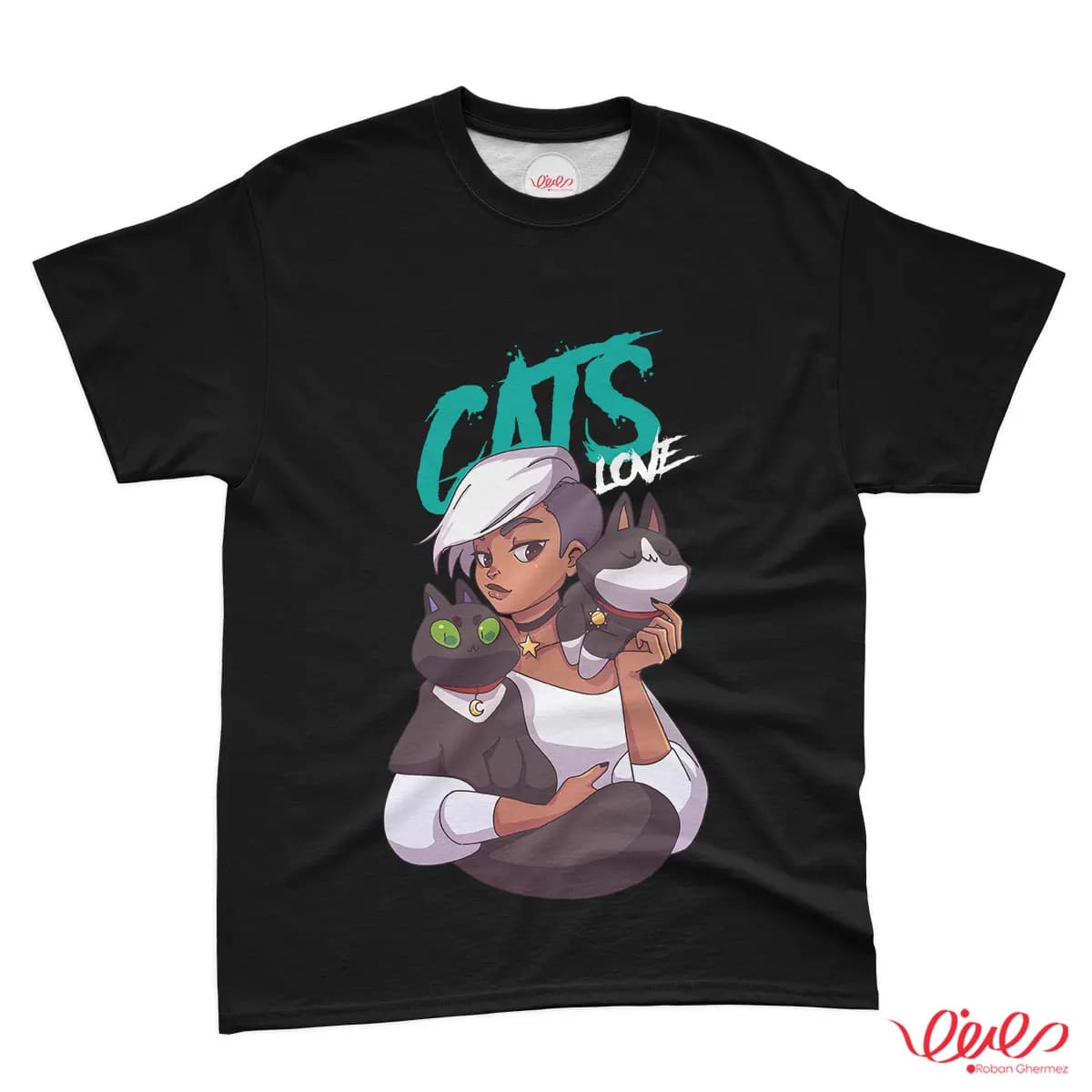 تیشرت کد 018 CAT LOVE