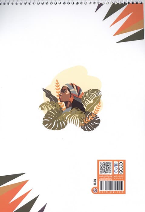 کتاب رنگ آمیزی فانتزی (طرح AFRICAN GIRLS،کد 1580)،(سیمی) — تصویر ۲