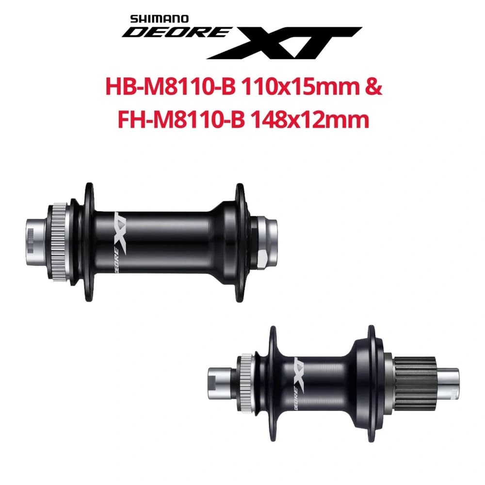 توپی جلو و عقب دوچرخه شیمانو مدل SHIMANO HB-M8110-B FH-M8110-B 32H — تصویر ۲