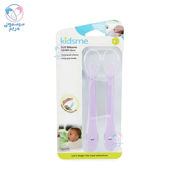 قاشق سیلیکونی 2 عددی کیدزمی Kidsme — تصویر ۲