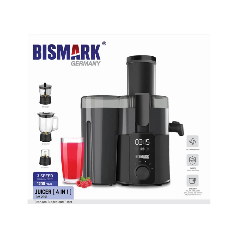 آبمیوه گیری تک کاره دیجیتالی بیسمارک BM2380 — تصویر ۲
