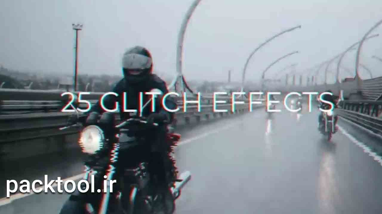 دانلود پروژه آماده افکت گلیچ افتر افکت 25 Glitch FX