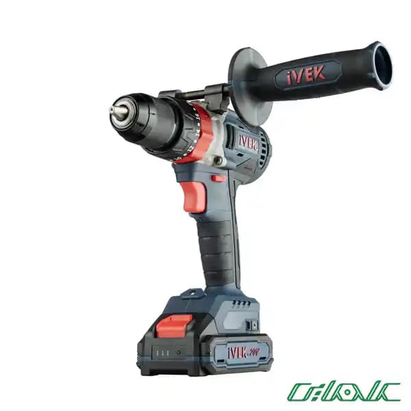 دریل شارژی چکشی 20 ولت (براشلس) ایوک K-7220v