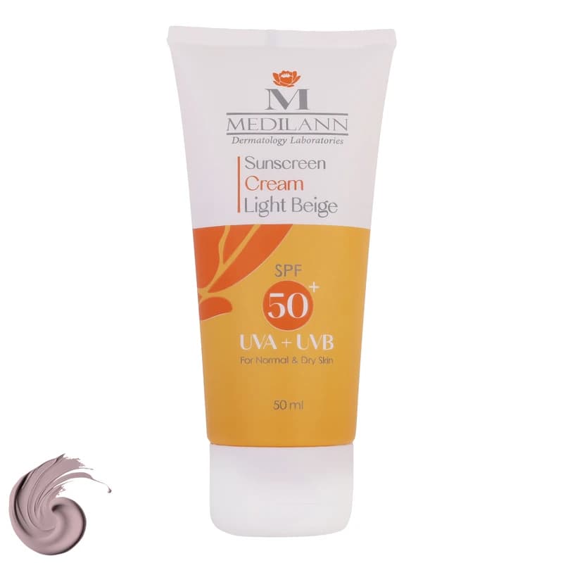 کرم ضد آفتاب رنگی مدیلن SPF50 بژ روشن