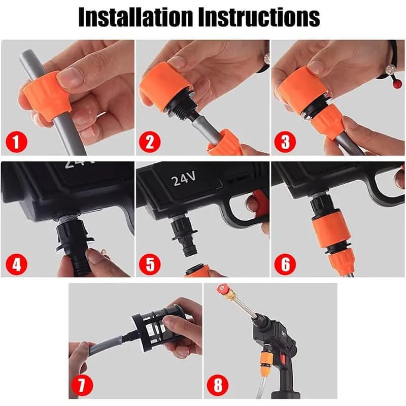 کارواش شارژی تفنگی پرتابل مدل Cleaning Gun — تصویر ۳