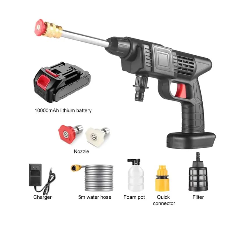 کارواش شارژی تفنگی پرتابل مدل Cleaning Gun — تصویر ۵