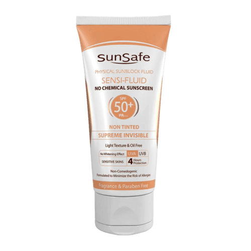 فلوئید ضد آفتاب SPF۵۰ فیزیکال سان سیف