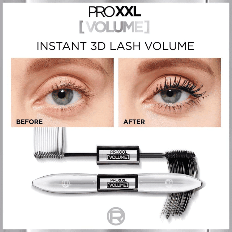 ریمل حجم دهنده دو سرلورآل پاریس مدل Pro XXL Volume — تصویر ۴