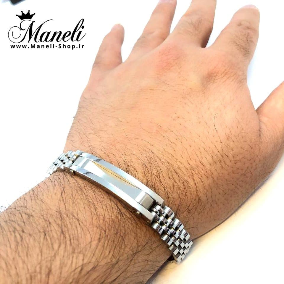 دستبند رولکس نقره ای rolex — تصویر ۲