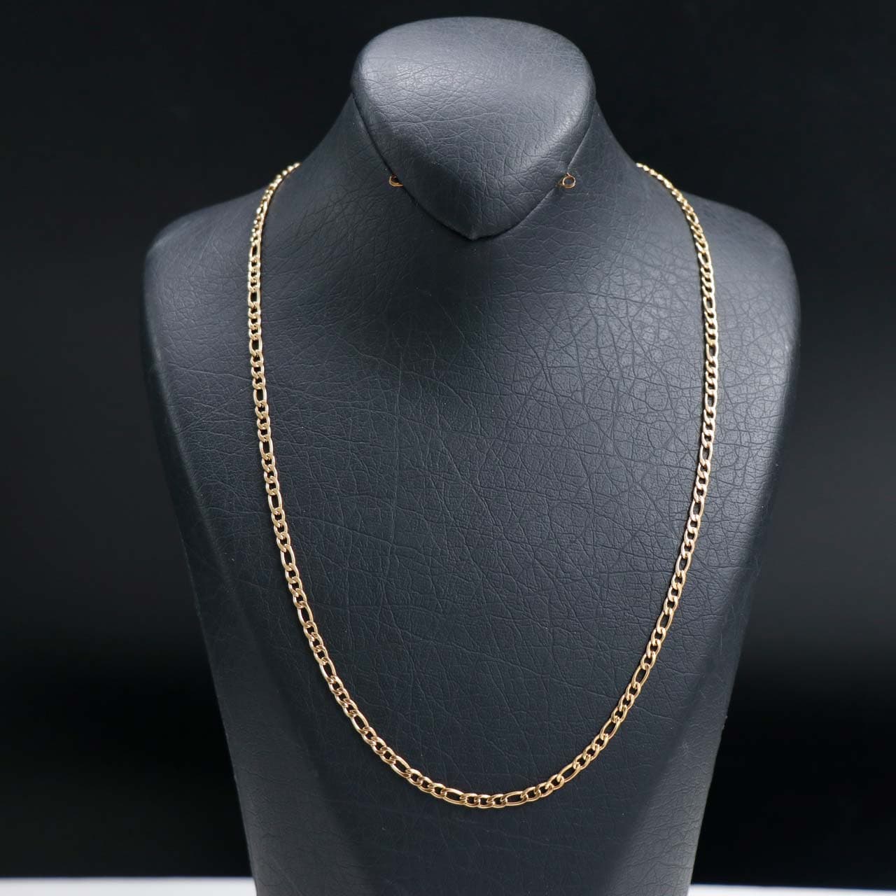 زنجیر استیل رنگ طلایی طرح فیگارو 3mm وارداتی کد 70990