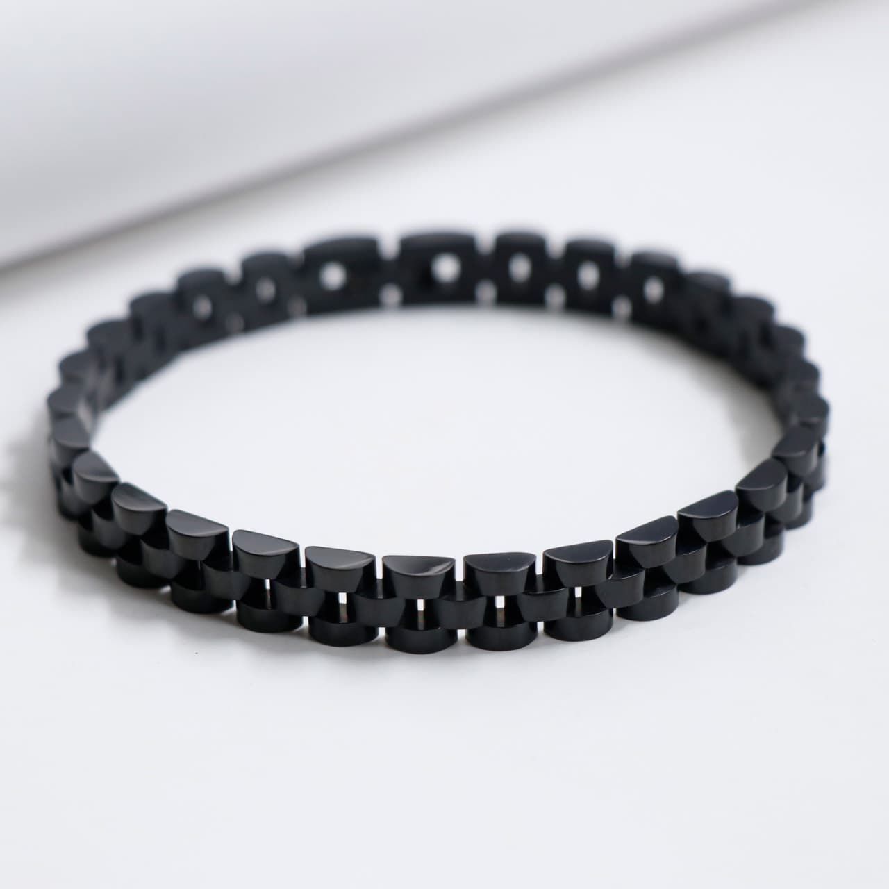 دستبند مردانه رولکس رنگ مشکی8mm (3) وارداتی کد 72363