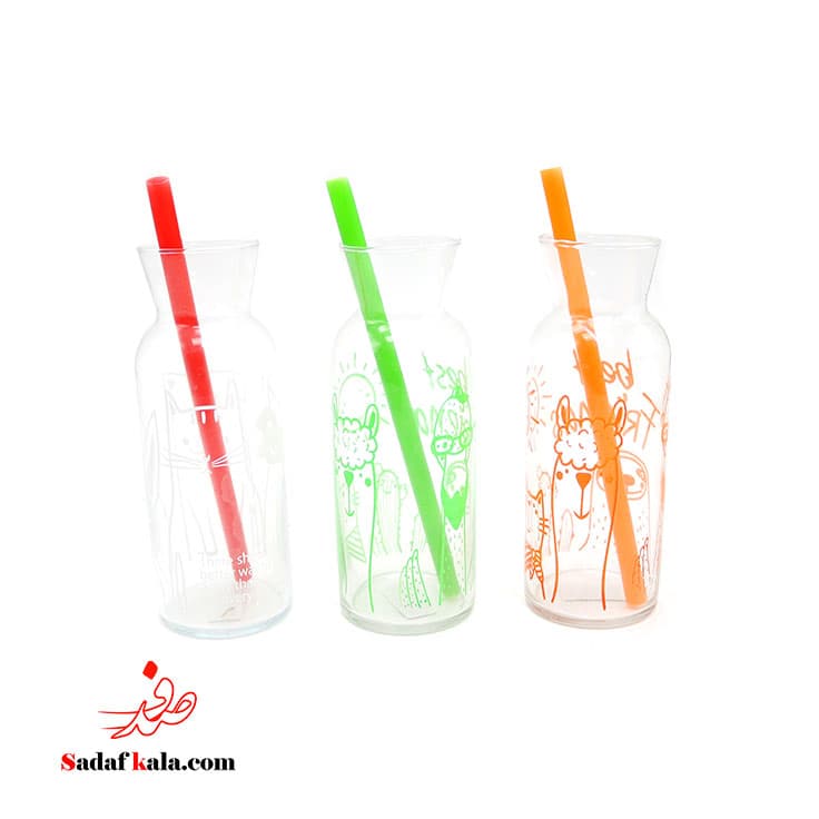 بطری شیشه ای هانا نی دار چاپدار مانیا(24)/305041 — تصویر ۴