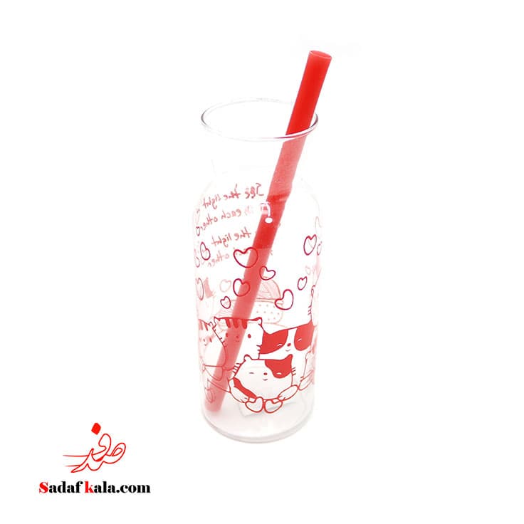 بطری شیشه ای هانا نی دار چاپدار مانیا(24)/305041 — تصویر ۳