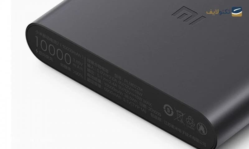 پاوربانک شیائومی مدل Mi Power Bank 2 با ظرفیت 10000 میلی آمپر ساعت مشکی کد m20185 — تصویر ۳
